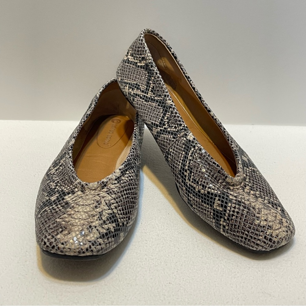 Corso Como 'Trishina' Snake Print Leather Ballet Flats Size 8